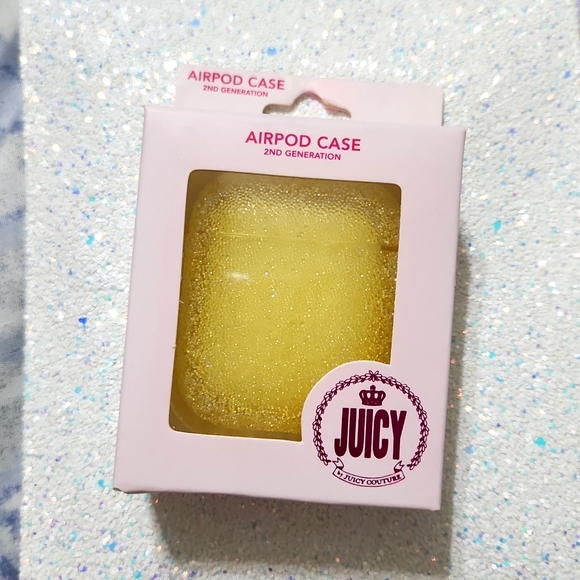 - NEW JUICY COUTURE AIRPOD CASE /COVER gold shimmer - Picture 2 of 5
